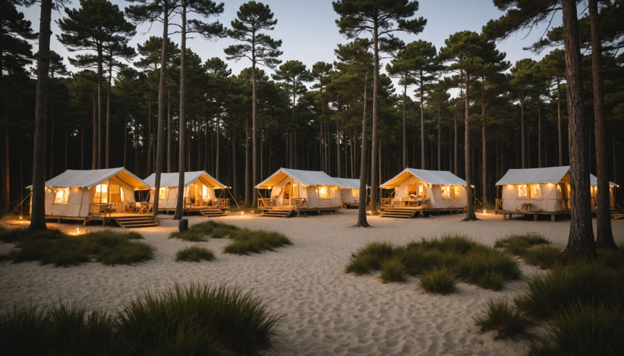 Camping 4 étoiles arcachon informations : cadre
